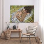 Canvas print The embrace, Schiele Egon