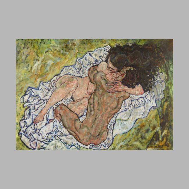 The embrace, Schiele Egon, αφίσα, κάδρο
