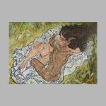 The embrace, Schiele Egon, αφίσα, κάδρο