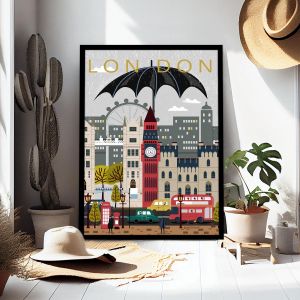 Travel destination, London, αφίσα, κάδρο