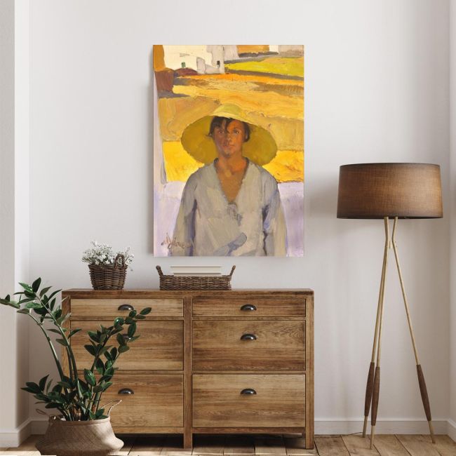Canvas print Straw hat, Litras