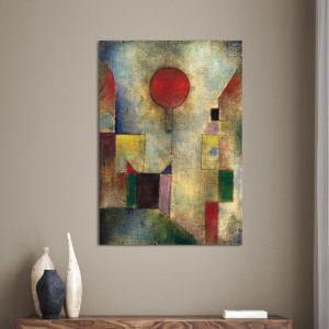 Canvas print Red balloon, vertical, Klee P.