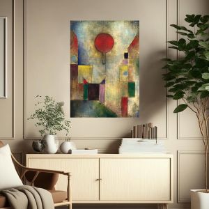 Canvas print Red balloon, vertical, Klee P. 2