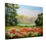 Πίνακας σε καμβά Παπαρούνες, Poppy field