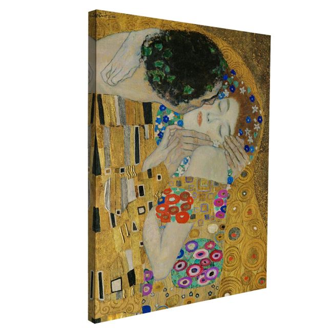 Canvas print The kiss, close up, Klimt Gustav