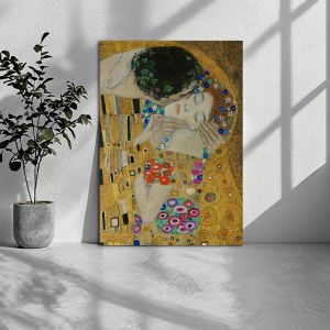 Πίνακας ζωγραφικής The kiss, close up, Klimt Gustav