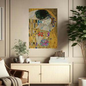 Canvas print The kiss, close up, Klimt Gustav 2