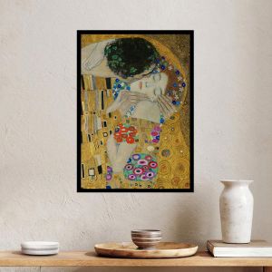 The kiss, close up, Klimt Gustav, Poster