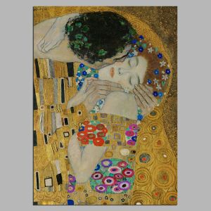  The kiss, close up, Klimt Gustav, αφίσα, κάδρο 2