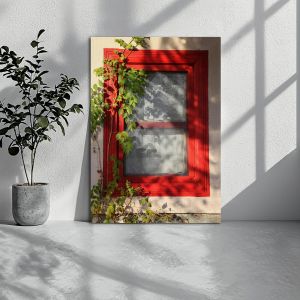 Canvas print Red window