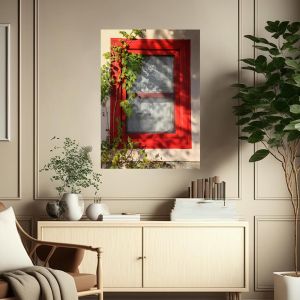 Canvas print Red window 2