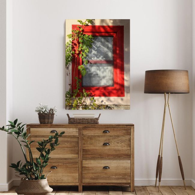 Canvas print Red window
