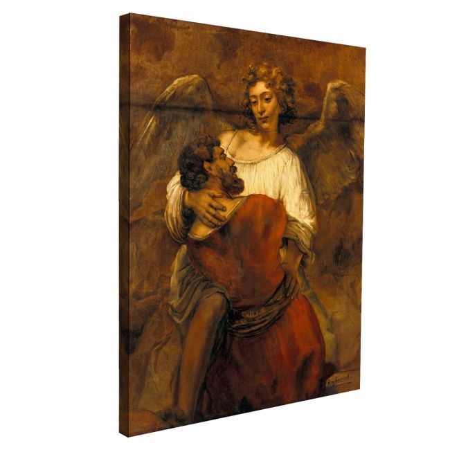 Πίνακας ζωγραφικής Jakobs fight with an angel, Rembrandt