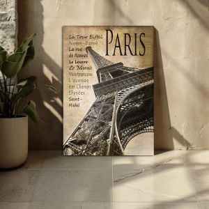 Canvas print Paris, Eiffel tower Vintage
