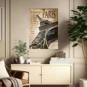 Canvas print Paris, Eiffel tower Vintage 2