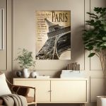 Canvas print Paris, Eiffel tower Vintage