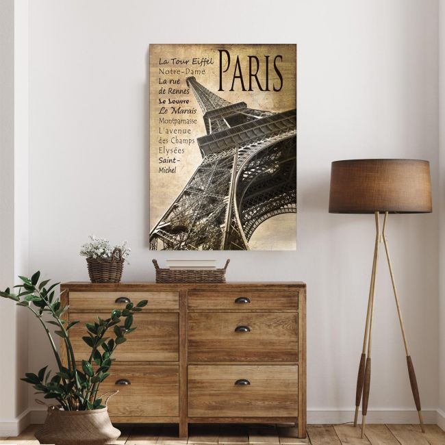 Canvas print Paris, Eiffel tower Vintage