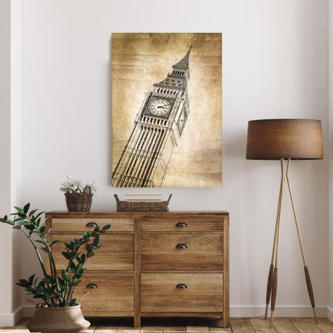 Πίνακας σε καμβά Λονδίνο, Big Ben vintage
