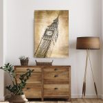 Πίνακας σε καμβά Λονδίνο, Big Ben vintage
