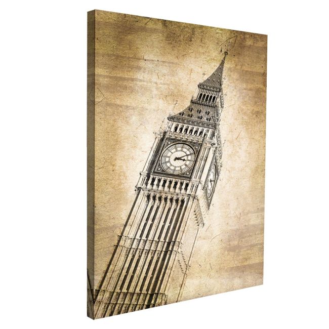Πίνακας σε καμβά Λονδίνο, Big Ben vintage