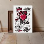 Canvas print Love rocks