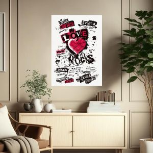 Πίνακας σε καμβά Love rocks 2