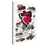 Canvas print Love rocks