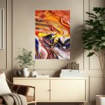 Canvas print Close up of an oil painting