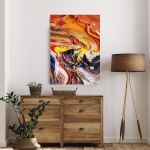 Canvas print Close up of an oil painting