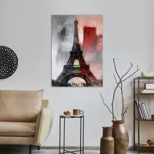 Canvas print Paris, Eiffel tower, painted like 2