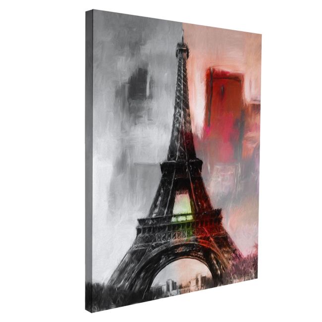 Πίνακας σε καμβά Παρίσι, Eiffel tower, painted like