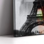 Canvas print Paris, Eiffel tower, painted like