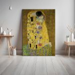 Canvas print The kiss (portrait), Klimt Gustav