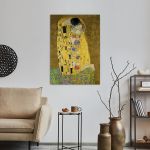 Canvas print The kiss (portrait), Klimt Gustav
