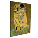 Canvas print The kiss (portrait), Klimt Gustav