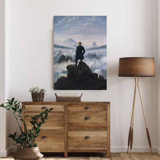 Canvas print The wanderer above the sea of fog, Friedrich Caspar David