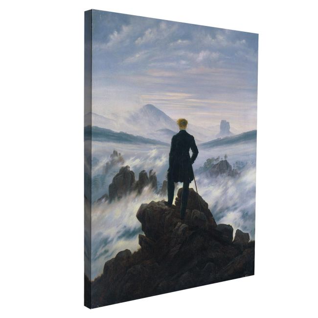 Canvas print The wanderer above the sea of fog, Friedrich Caspar David