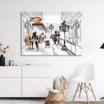 Canvas print Cafe in the old city