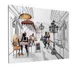 Canvas print Cafe in the old city