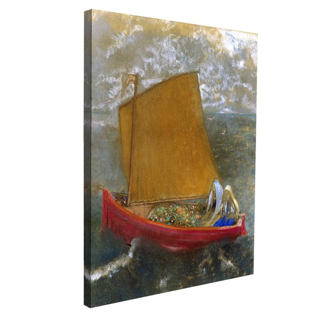 Canvas print The yellow sail, Redon Odilon