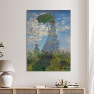 Canvas print Woman with a parasol, Monet