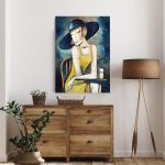 Canvas print Lady in cafe II