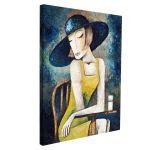 Πίνακας σε καμβά Lady in cafe II
