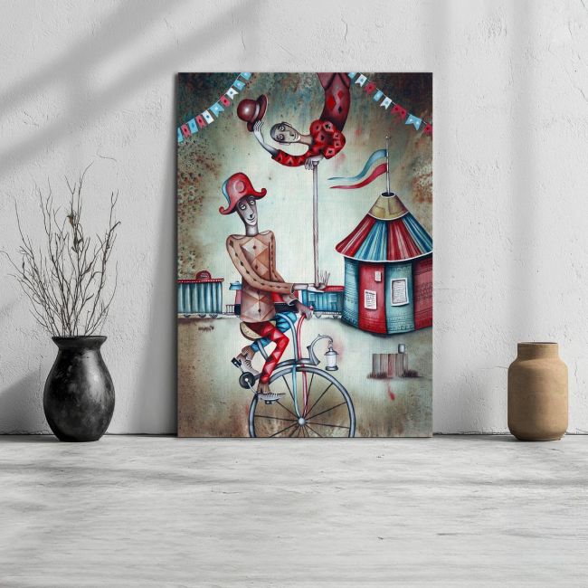 Canvas print Acrobatic performers