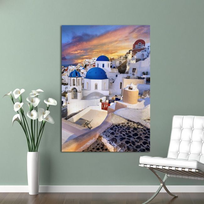 Πίνακας σε καμβά Village de Oia