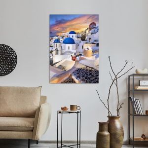 Πίνακας σε καμβά Village de Oia 2