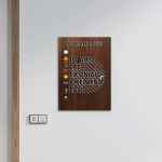 Πινακίδα plexiglass, κανόνες πισίνας προσωποποιημένη