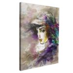 Canvas print Beautiful woman in a hat