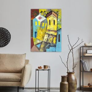 Πίνακας σε καμβά Cubistic city 2