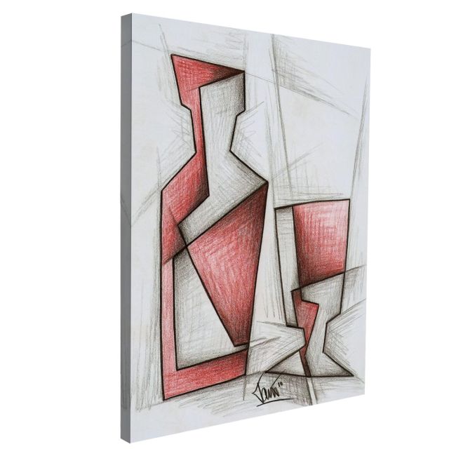 Canvas print A bottle and glass